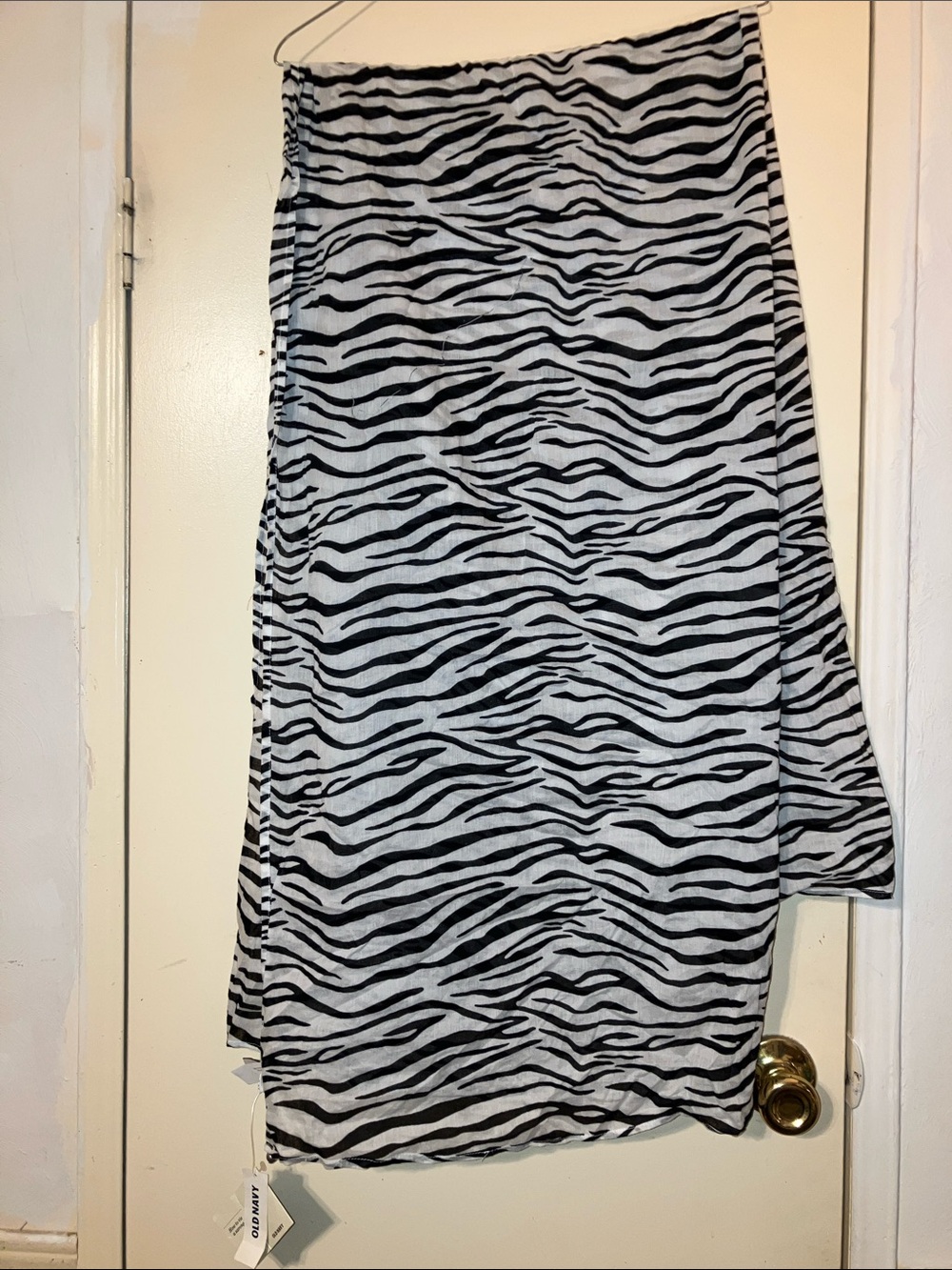 Old Navy Black & White Zebra Swim Sarong